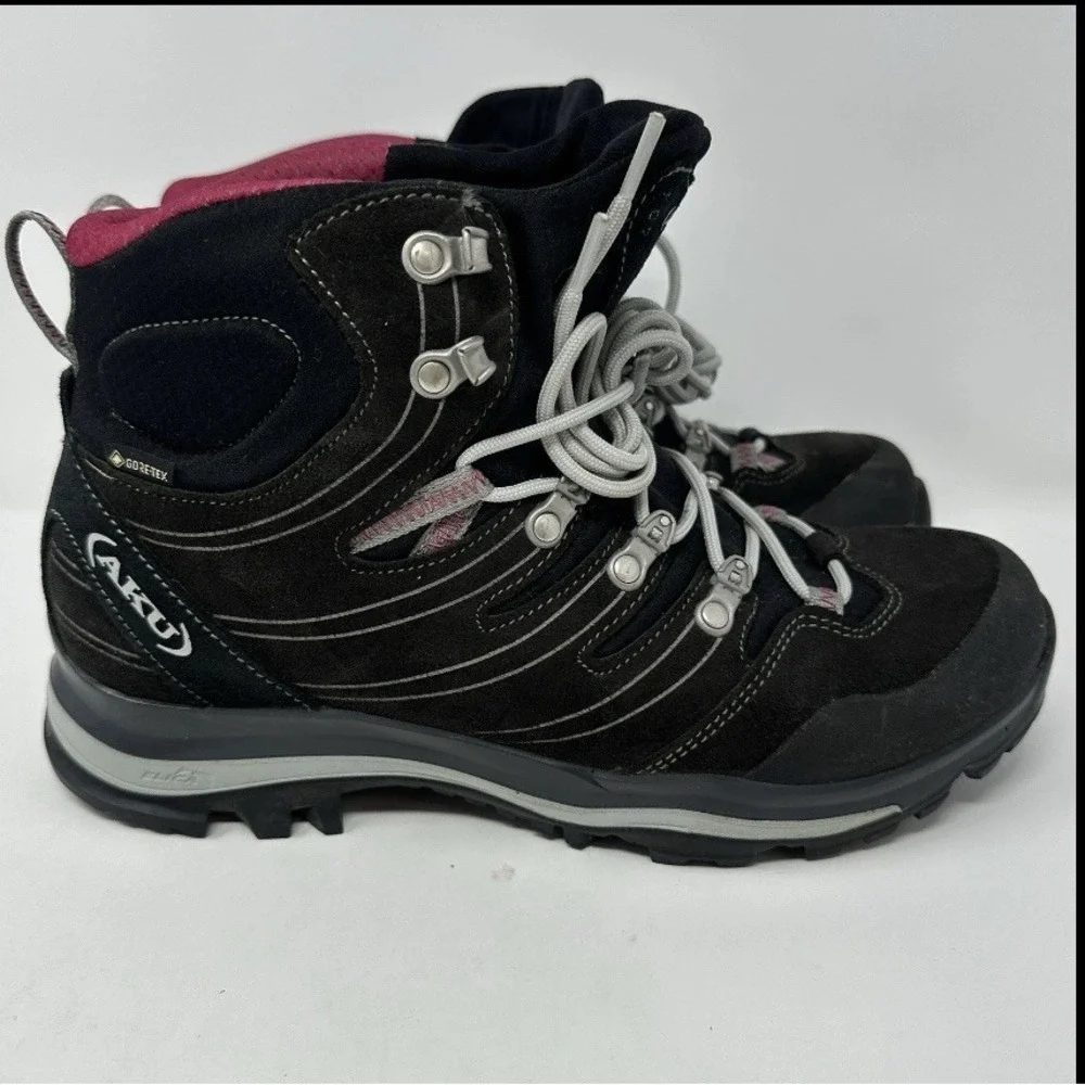AKU‎ Womens Alterra GTX Waterproof Hiking Boots Women's Size 9M Black Pink